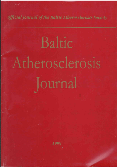 Front cover of Baltic Atherosclerosis Society Journal, 1999