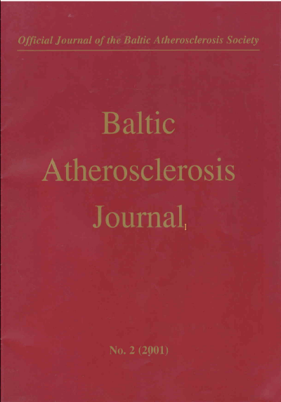 Front cover of Baltic Atherosclerosis Society Journal, 2001